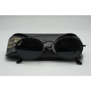 Ray Ban RB3847-N 9120/58 Black Oval Gray Polarized Sunglasses